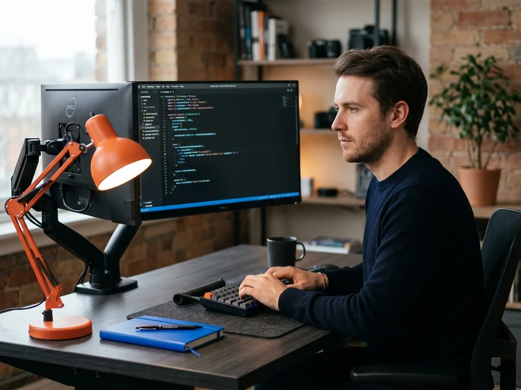 Expert SEO analysant des graphiques de visibilité Google avec un partenaire local à Bourg-en-Bresse.